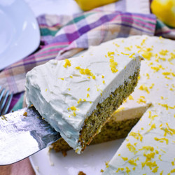 Lemon Zucchini Keto Olive Oil Cake