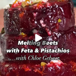 Melting Beets With Feta &amp; Pistachios
