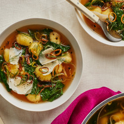 Gnocchi-leek Soup With Greens