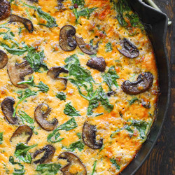 Sausage Frittata With Spinach And Mushrooms
