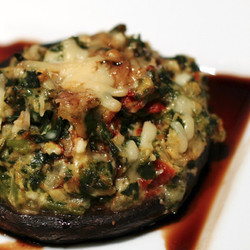 Stuffed Portobello With Balsamic Glaze