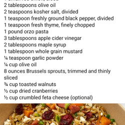 Cozy Fall Orzo Salad with Roasted Squash, Crispy Bacon &amp; Maple Dressing