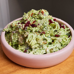 Botanica’s Slaw-style Vegan Broccoli Salad With Cranberries And Cashew Nut Garlic Cream