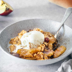 Caramel Apple Almond Crisp
