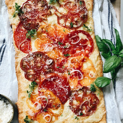 Heirloom Tomato And Gruyere Slab Pie