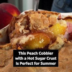 Peach Cobbler With A Hot Sugar Crust