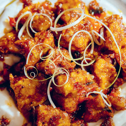 Tomato Kimchi Fried Tofu