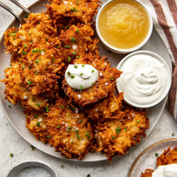 Light &amp; Crispy Potato Latkes