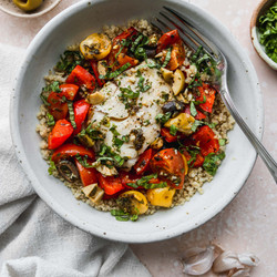 Mediterranean Baked Black Cod (sablefish)