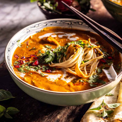 Creamy Thai Red Curry Chicken Noodle Soup