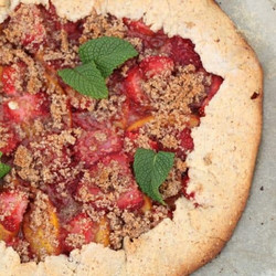 Peach And Strawberry Gluten-free Rustic Tart