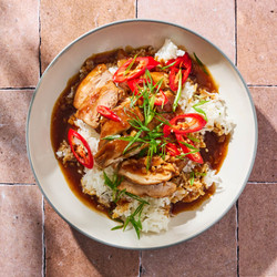 Saucy Garlic Chicken Rice