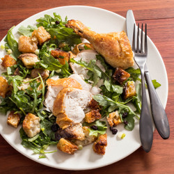 Roast Chicken With Warm Bread Salad