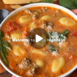Spicy Sausage Gnocchi Soup