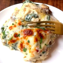 White Lasagna With Garlicky Greens and Mushrooms