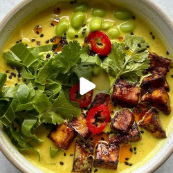 Golden Coconut Noodle Soup