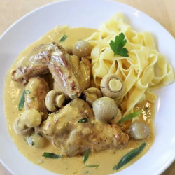 Rabbit in Mustard Sauce (Lapin à la Moutarde)