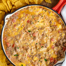 Cheesy Beef Rotel Dip