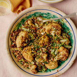 Cauliflower, Lentils And Chorizo hot main cold salad