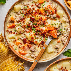Hearty Bacon Cheeseburger Soup (dairy Free)