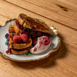 Audrey Allard’s Crème Brûlée French Toast Berry Sandwich