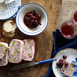 Duck And Pork Terrine With Pickled Cherries