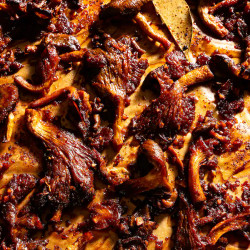 Roasted Mushrooms Glazed In Soy And Honey