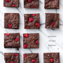 Raspberry Sea Salt Brownies