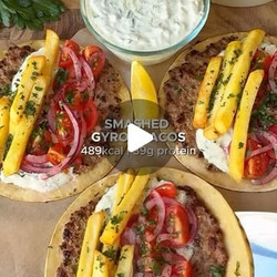 Smashed Gyros Tacos