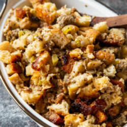 Slow Cooker Apple Sausage Stuffing