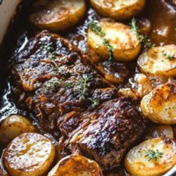 Apple Cider Pot Roast With Potatoes