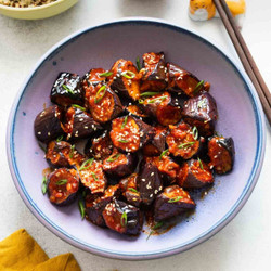 Air Fryer Eggplant With Miso Sauce