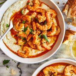 Garlic Butter Shrimp And Grits