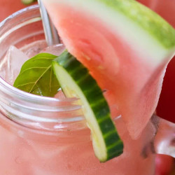 Watermelon Cucumber Basil Lemonade