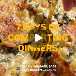 One-pot Creamy Sausage, Sage &amp; Leek Broken Lasagne