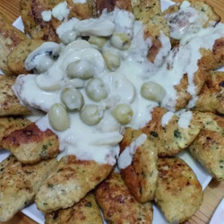 سوفلي بصدر الدجاح بصلصة البيضاء