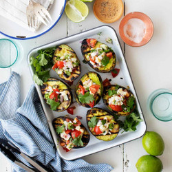 Grilled Avocado With Veggie Ceviche
