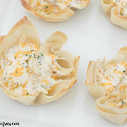 Chicken Ranch Wonton Cups