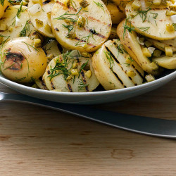 Grilled Potato Salad With Cornichons And Dill