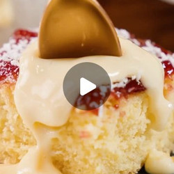 Jammy Coconut Traybake