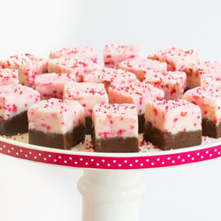 Pretty In Pink Double Decker Fudge