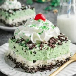 Shamrock Lasagna Creamy Mint Dessert Recipe