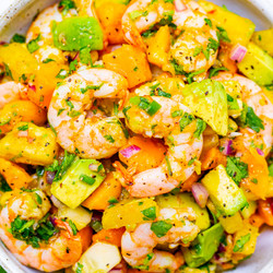Mango Pineapple Shrimp Salad