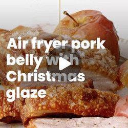 Air Fryer Pork Belly With Christmas Glaze