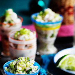 Kingfish Ceviche With Young Coconut And Lime