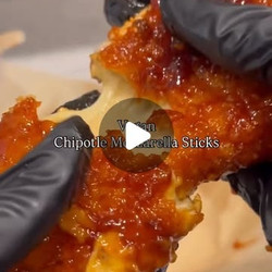 Vegan Mozzarella Sticks With Chipotle Sauce