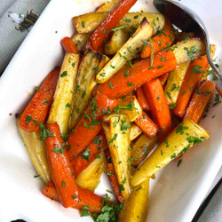 Honey Roasted Carrots And Parsnips