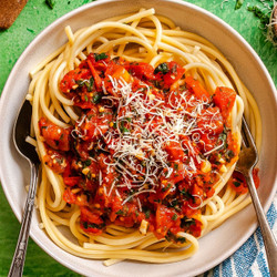 Homemade Marinara Sauce With Fresh Tomatoes