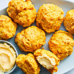 Pumpkin Biscuits With Honey Butter