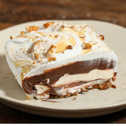 No-bake Peanut Butter Chocolate Pretzel Pie